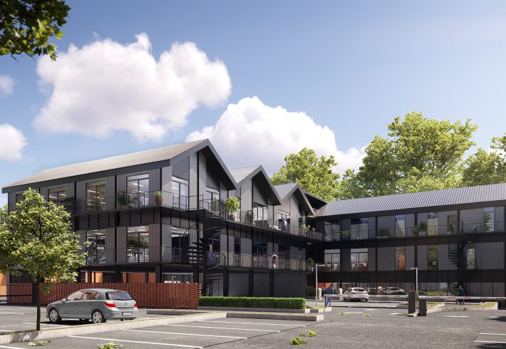 Arrière bâtiment bureaux et commerce en rdc